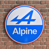 Plaque Métal Logo Alpine